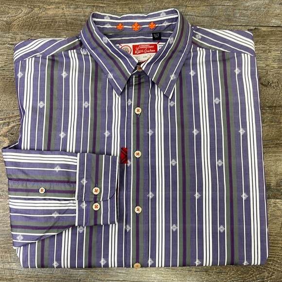 The Freshly Laundered Shirt by Robert Graham Long Sleeve Button Down Shirt XL - Picture 1 of 11